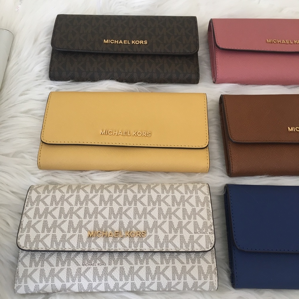 New mk jet set travel Large trifold wallet - Picture 3 of 7